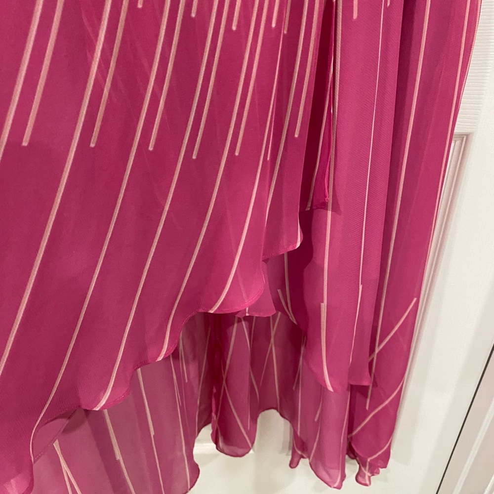 BCBGMAXAZRIA Striped Ruffle Dress - Picture 12 of 14